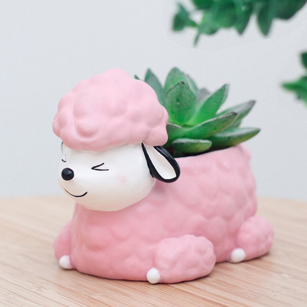 Maceta para resina para suculentas perro Mini maceta Escritorio de balcón Mini maceta flor bonsái jardinera Decoración