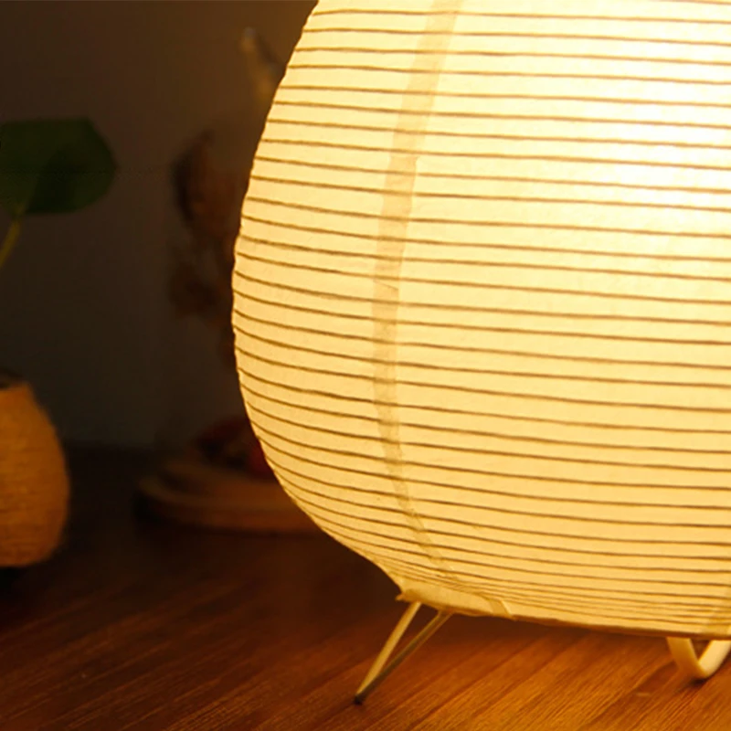 Linterna de papel de arroz japonesa, lámpara Led de mesa para sala de estar, dormitorio, mesita de noche, estudio, Hotel, arte, decoración creativa, lámpara de pie con trípode