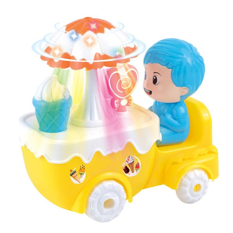 Mini helado dulce Casa de coche con batería niña niño chico juguete: Azul