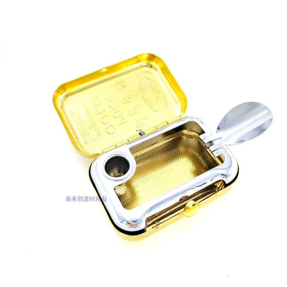 Leuke asbak Pocket Gold Bar Shape Draagbare asbak Outdoor Kleine asbak Pocket asbak Outdoor draagbare asbak Sexy asbak