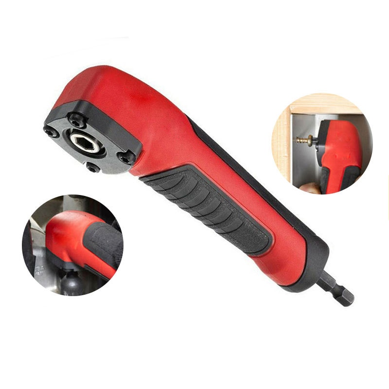 90 Degree Right Angle Extension Driver Drilling Shank Screwdriver 1/4 inch Hex Wrench Drill Bit Magnetic Socket Holder Hand Tool