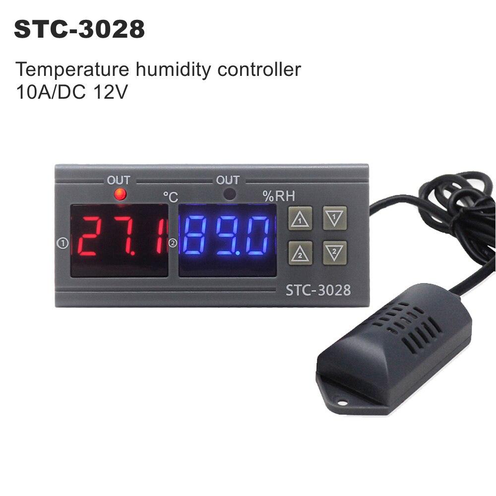 STC-3028 Temperature Humidity Controller Thermostat Regulator Thermometer Hygrometer Control Switch: STC-3028 12V