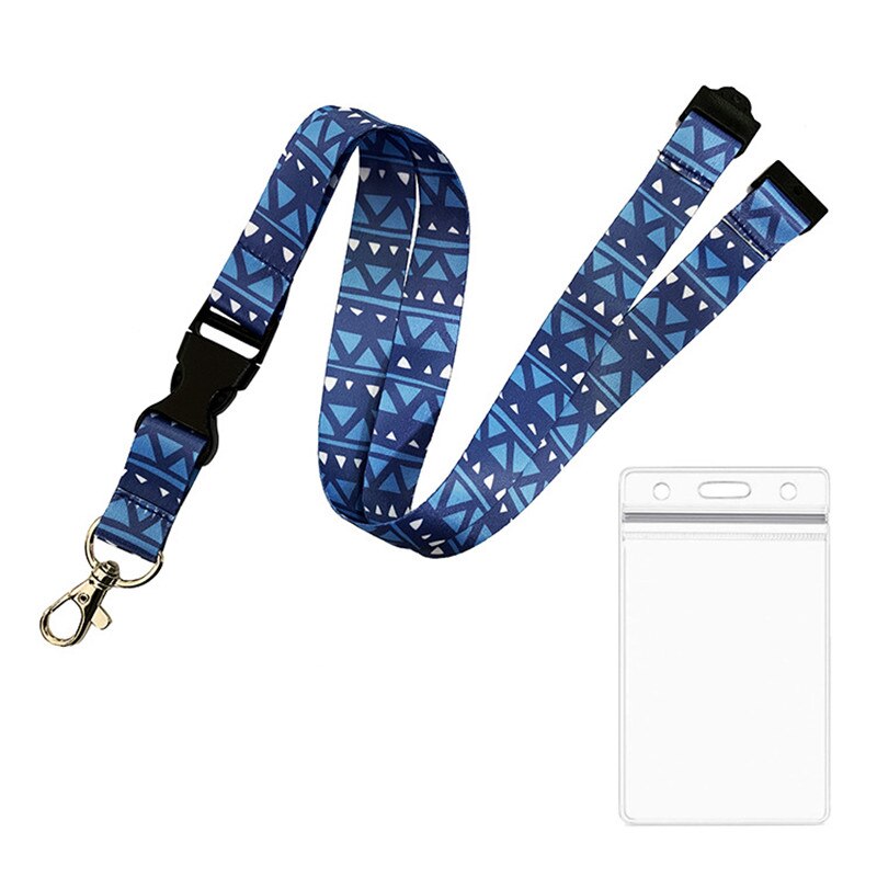 Lanyard strap for phone Key Chains ID Card Badge Holder Keychain Phone Straps Hang Rope Keycord: E with ID holder
