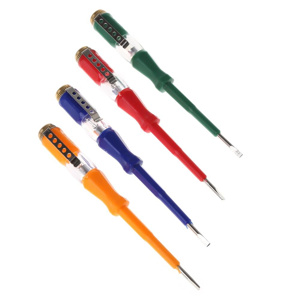 Farverig test pen bærbar flad skruetrækker elektrisk værktøj lys enhed