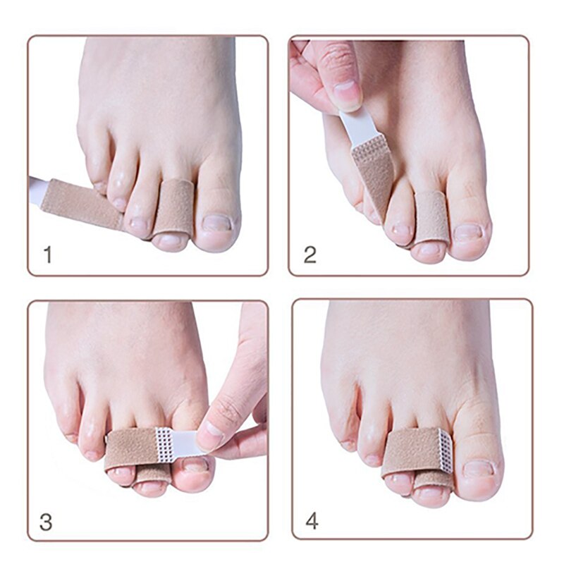 Broken Toe Wrap Fabric Toe Splint Toe Cushion Bandage Finger Protector Straight Hair Hammer Toe Separator Breathable