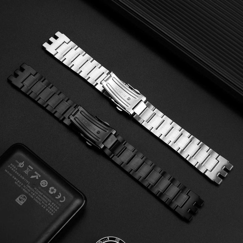 Langere Heren Horlogebandje Voor Stalen Ycs Yvs Ygs Matte Roestvrijstalen Opvouwbare Gesp Horlogeband 19Mm 21Mm Zilver Black Metal Band