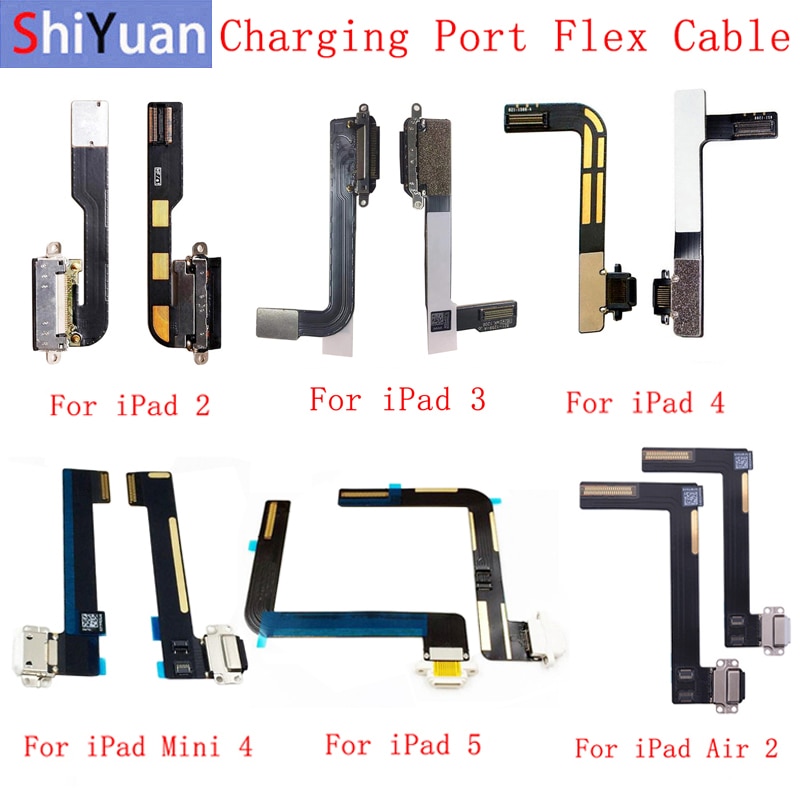 Charging Port Flex Cables For iPad 2 3 4 5 6 Air Air 2,iPad 9.7 USB Charger Connector Plug Socket Dock Charging Flex