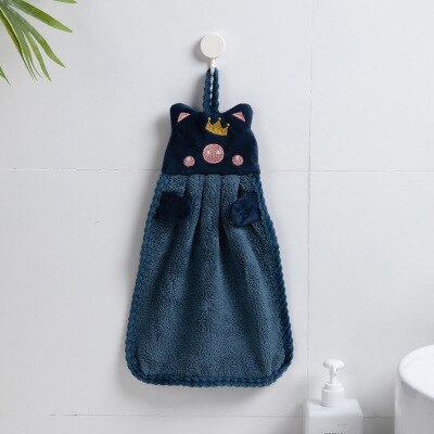 Baby Nursery Hand Towel Baby Bath Hanging Towels Toddler Soft Plush Cute Cartoon Animal Wipe Hanging Bathing Towels for Children: D