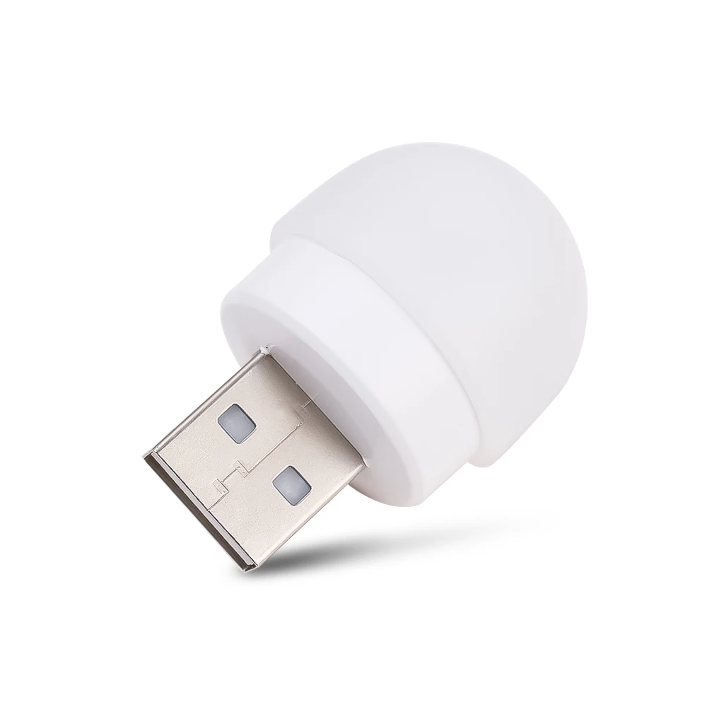1-8Pcs USB Stecker Lampe Kleine Mini Buch Lampen LED Nachtlicht Computer Mobile Power Lade LED augenschutz Runde Lesen Licht
