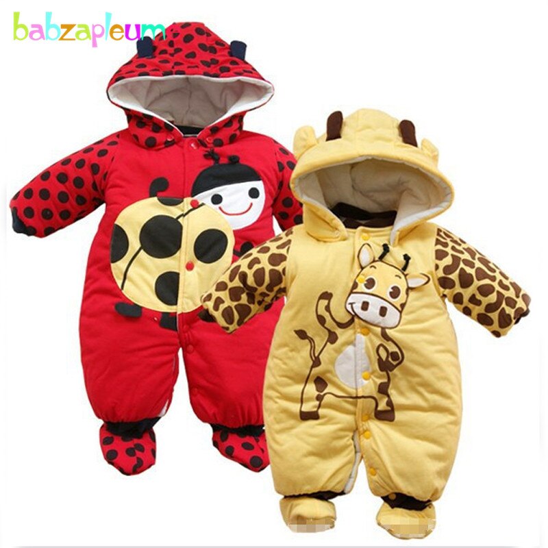 Barboteuse pour bébés filles et garçons de 0 à 9 mois/automne, combinaison mignonne et chaude à capuche, vêtements pour -nés BC1225