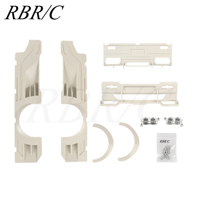 Szerokie ciało nisko leżące duże otoczone i rozdmuchiwane akcesoria robić modyfikacji części robić WPL D12 RC mikro ciężarówka samochód: Surrounded biały