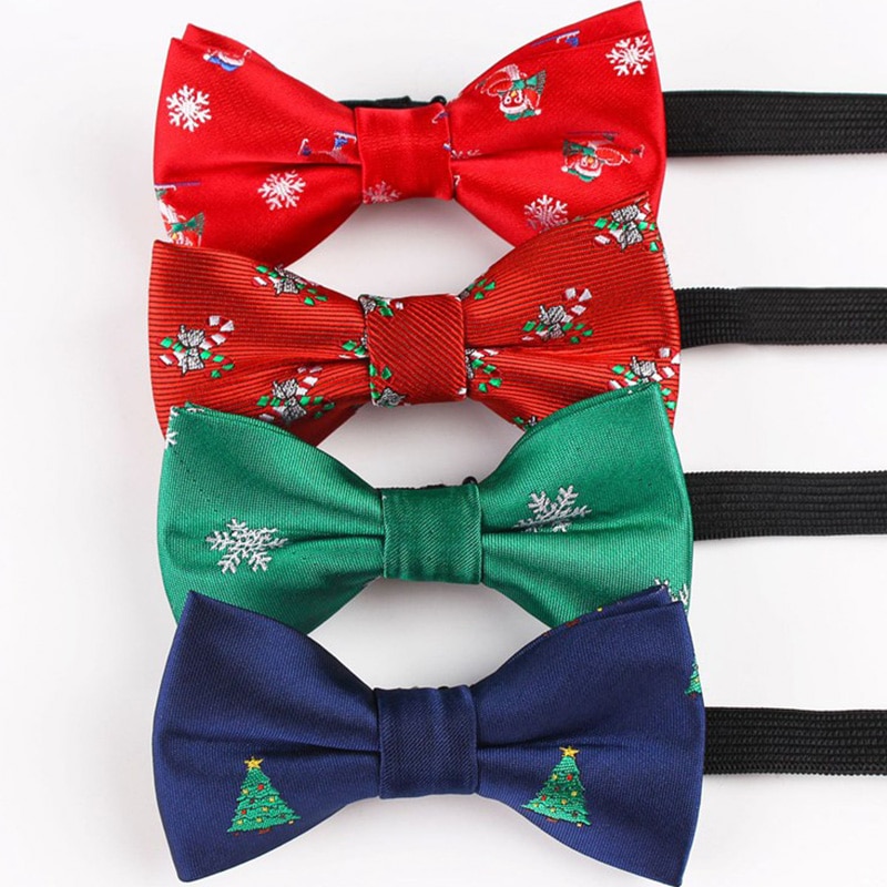 Christmas Bow Tie Children Snowflake Tree Xmas Pattern Bowtie For Boys Kids Size 9cm*5cm BowTies