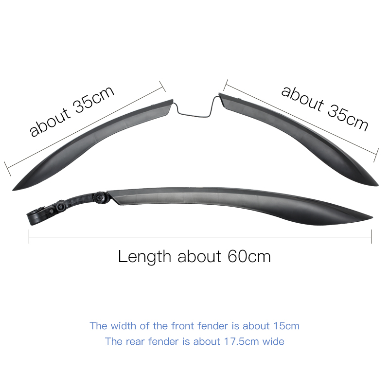 4.0 Wide Snowmobile Bicycle wings Fat Bike Fender 26-29inch Bike Front Rear Mud guard For Fatbike Strong Durable Fenders Parts