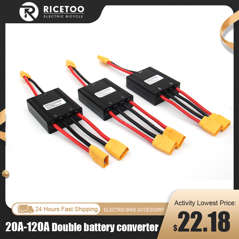 E bike Battery module20A30A40A60A80A100A 20V-70V Electric Bicycle Dual Battery Connect 40-100V 120A Ebike Accessories