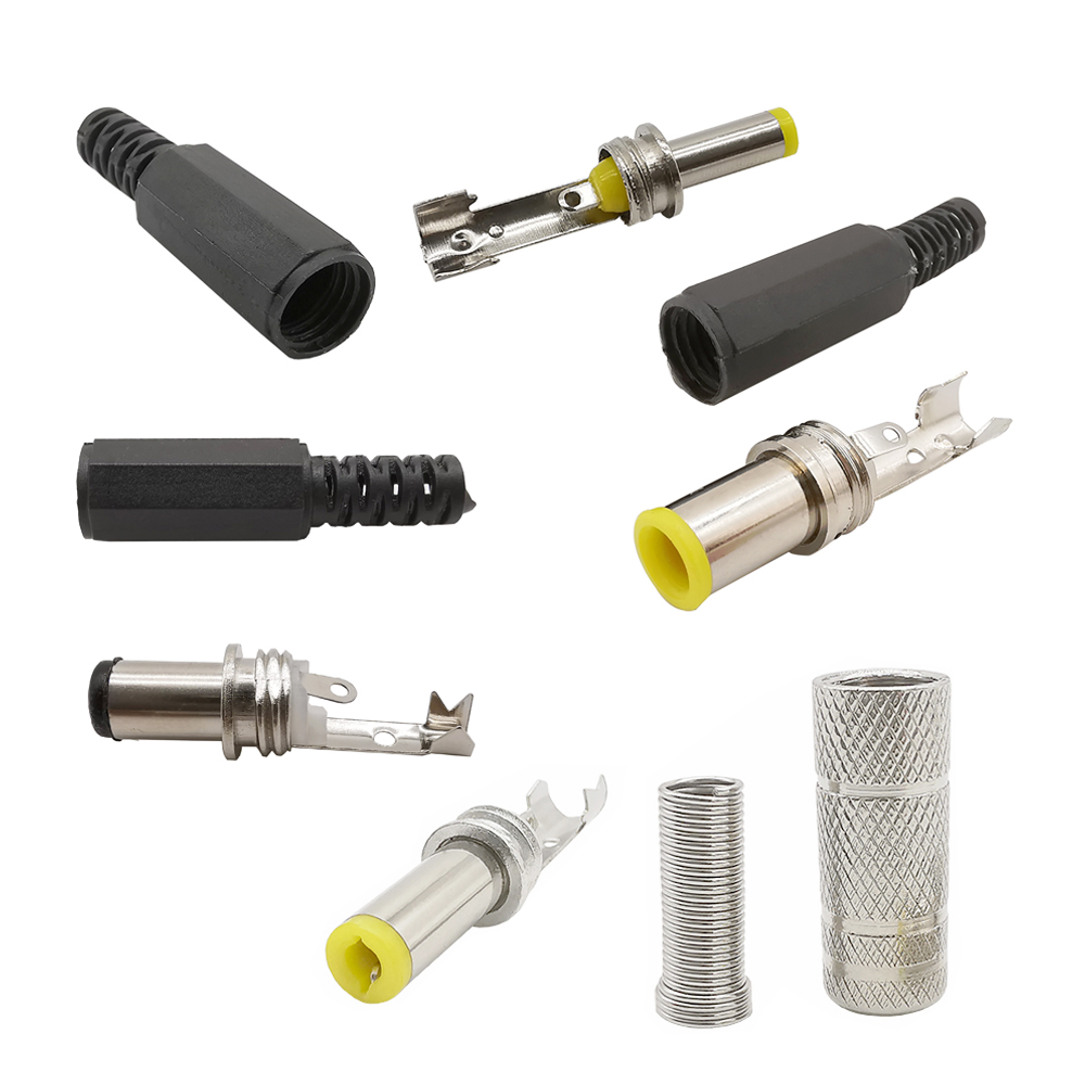 Enchufe de alimentación de CC, conector de cable de soldadura, 4,0/4,8*1,7mm, 3,5*1,3mm, 6,5*4,4mm, 5,5*2,1/2,5mm, adaptador de montaje, 10 unidades por lote