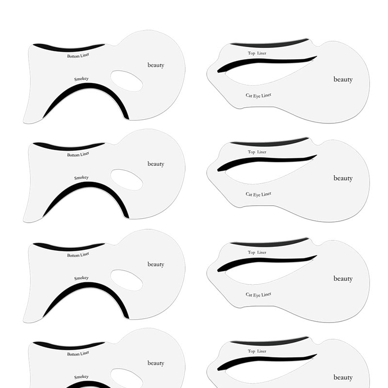 Rorasa 1Set Eyeliner Stencil Make Kat Liner Pro Make Tool Eyeliner Oogschaduw Stencils Multifunctionele Template
