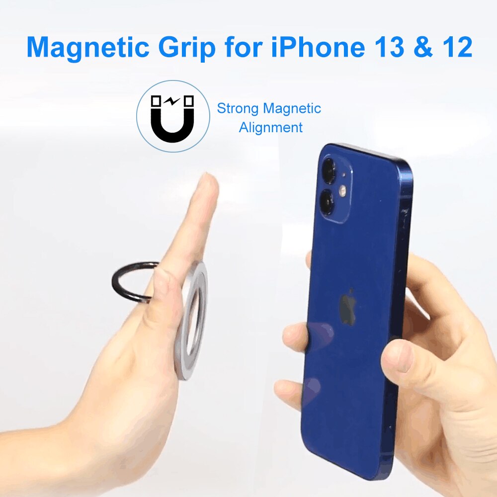 Magsafe tilbehør telefon greb telefon ring holder justerbar støtte til iphone 13, 12 / 12 pro  / 12 pro max  / 12 mini