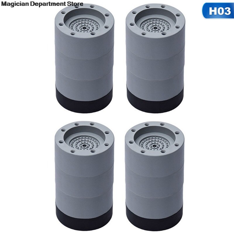 4PCS Universal Fixed for Washing Machine Rubber Mat Anti Vibration Feet Pads Laundry Washer Dryer Refrigerator Feet Fixed Pad: 3