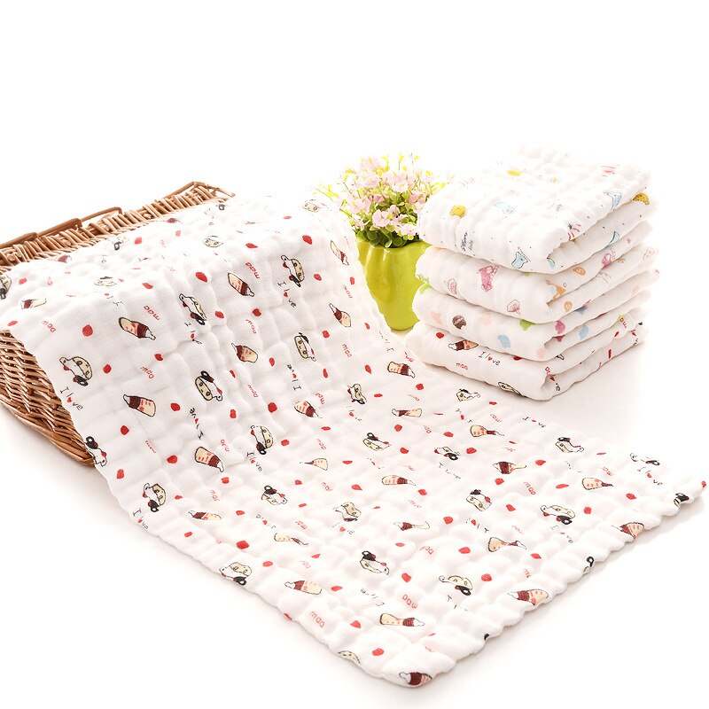 25*45Cm 100% Gaas Katoenen Baby Zakdoek Vierkante Handdoek Mousseline Katoen Baby Gezicht Handdoek Veeg Doek Sussen Handdoek: 03