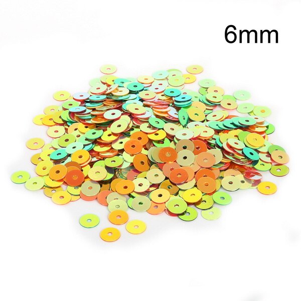 Wit/Mix Kleur 3/4/5/6mm (1500-10000 stks) ronde Platte Sequin, voor sieraden maken kleding accessoires diy art decoratie: 6mm Mix 1500pcs