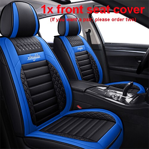 Couverture de Siège de Voiture, en Cuir, Housse d&#39;Accessoires Auto, pour Peugeot 301/307 SW/508/308/206/4007/5008/3008/107, Seat: Blue Front
