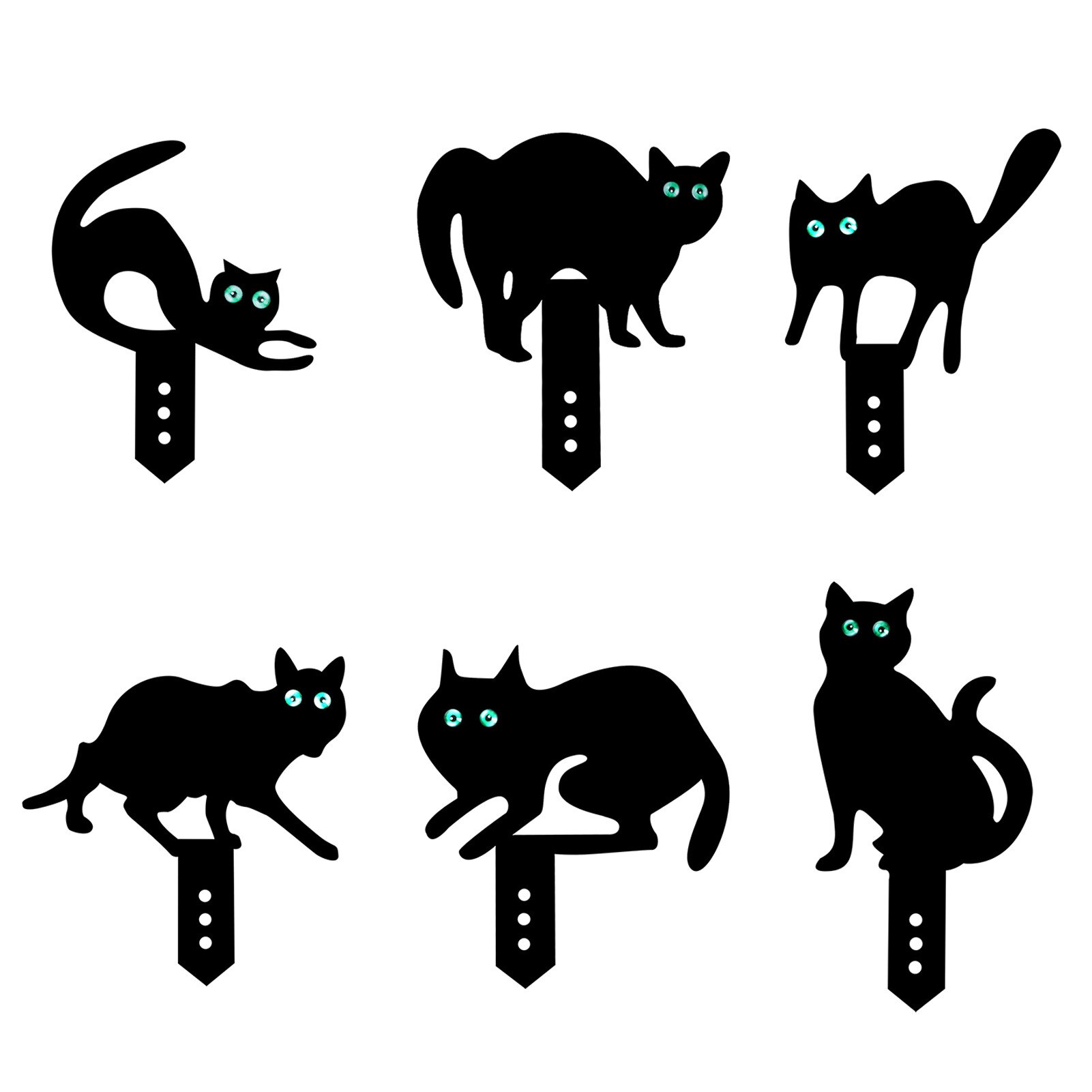 Black Cat Silhouette Stake Yard Art Acrylic Garden Decoration Cat Crafts Lawn Ornament For Courtyards Backyards Lawns Gardens