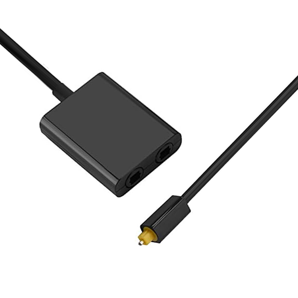 2 Way Optical Audio Splitter Adapter 1 input 2 Output Audio Splitter Adapter Optical Cable Splitter Hub for CD DVD