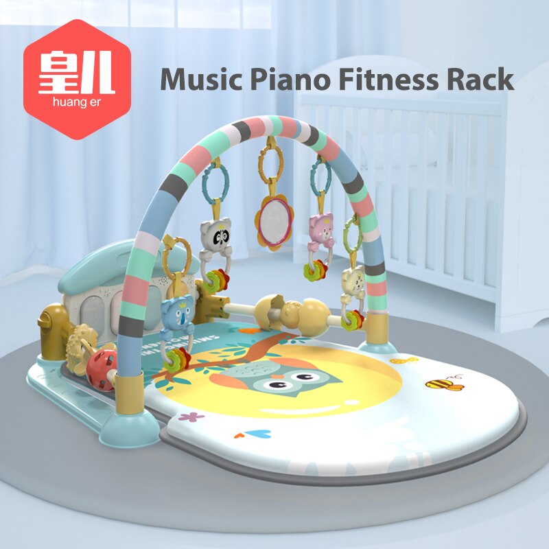 Pasgeboren Baby Frame Geschiktheid Muziek Baby Play Gym Mat Kid Musical Piano Speelmat Deken Baby Activiteit Tapijt Kruipen Matten