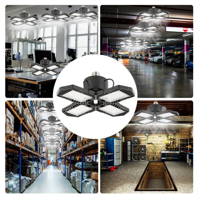 60W Foldable LED Garage Light Ceiling Lights Modern Led Ceiling Lamps For Living Room Surface Mounted Home Factory Lighting