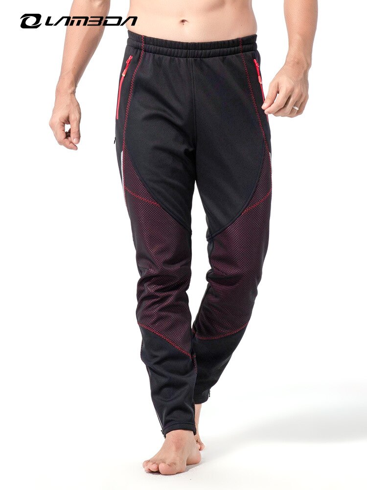 Lambda-ropa de ciclismo para hombre, traje polar cálido de manga larga, ropa deportiva para ciclismo al aire libre, Otoño e Invierno: Bottom / M