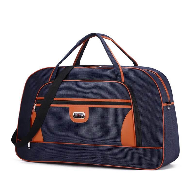 Super grande capacité sac de voyage pour femmes imperméable à l'eau hommes sacs polochon voyage Weekender nuit bagage à main grand sac à bandoulière: Blue Travel bag