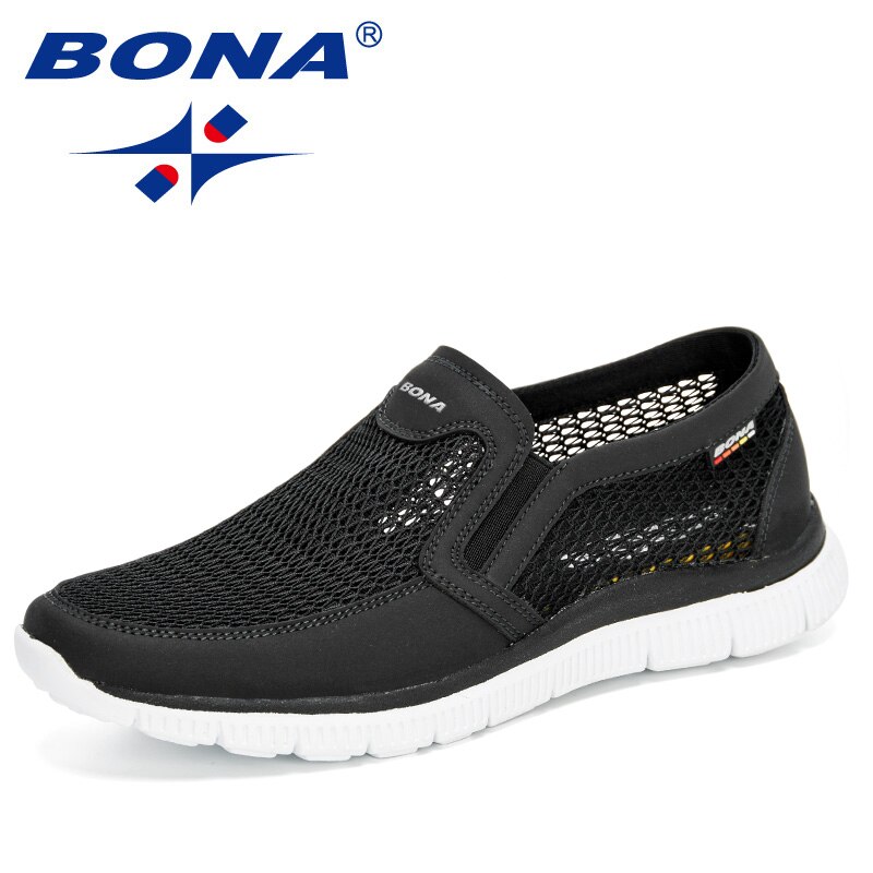 Bona designere mesh komfortable lette joggesko menn sko tenis masculino zapatillas hombre joggesko menn fottøy: Koksgrå / 10