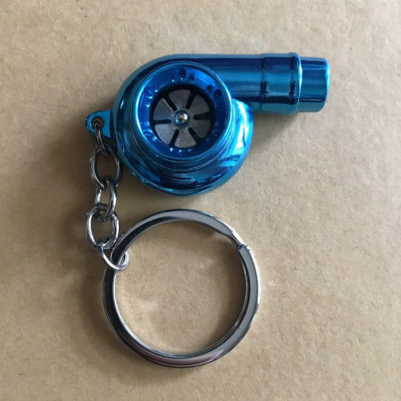 Turbo Keychain Auto Turbolader Schlüsselring Mini Schlüsselring Aktivität freundlicher Schmuckstücke Auto schlüsselring Auto keychain Auto Styling: Blau