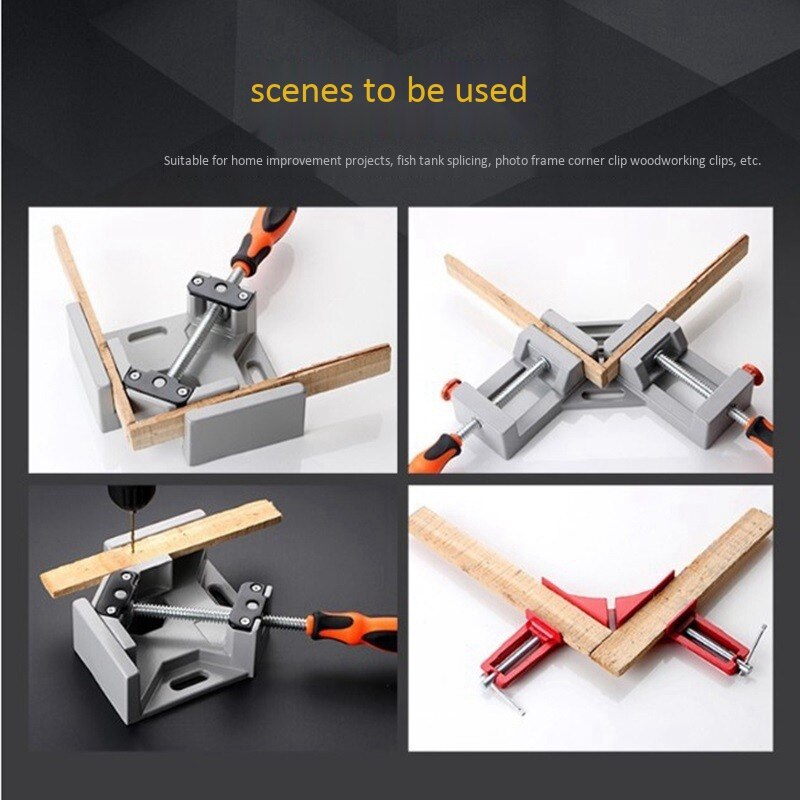 Double Handle Corner Clamp, 90 Degree Quick Release Corner Clamp for Welding, Wood-Working, Photo Framing