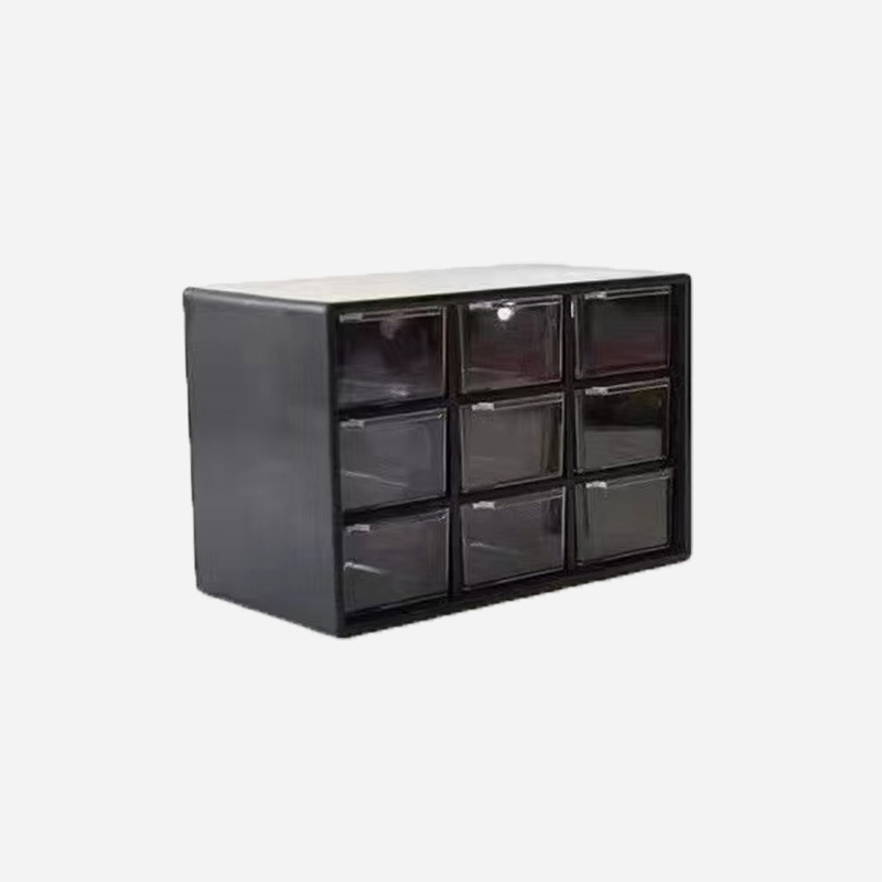 Bureau-organizer, compacte, draagbare opbergdoos met meerdere vakken, stofbestendige bureau-lade-organizer voor studiekamer of slaapkamer: Oranje