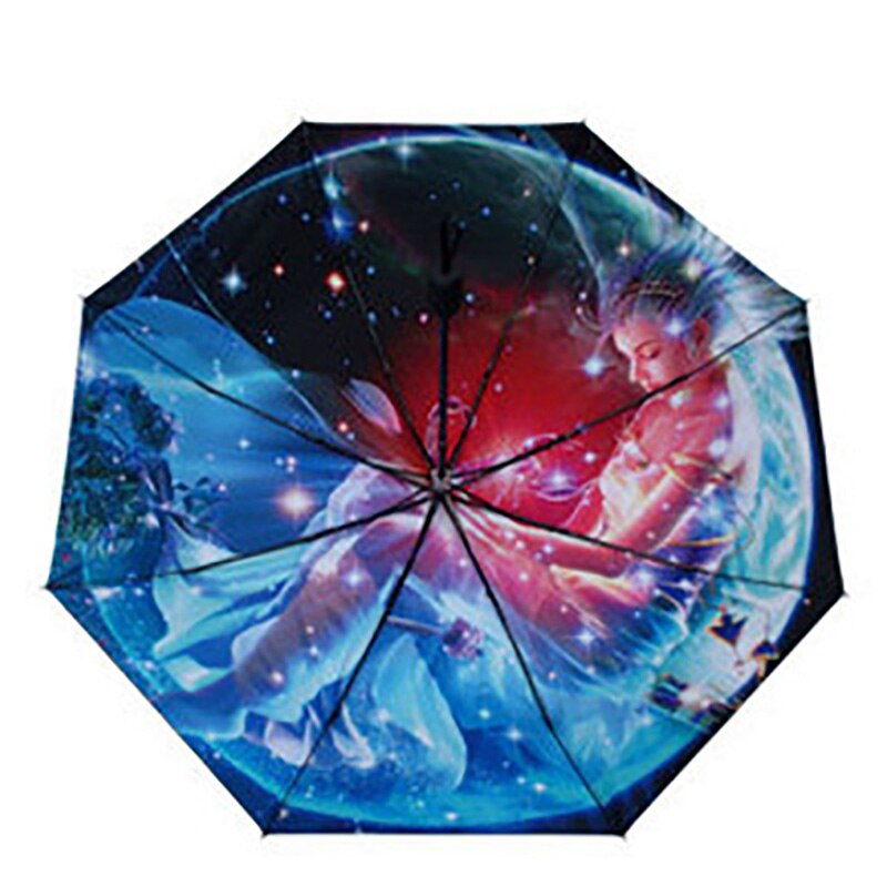 YADA 12 Constellation Pattern Folding Rainy Umbrella Anti-UV Rainproof Sun Protection Parasol Umbrellas Female YS015: Scorpio
