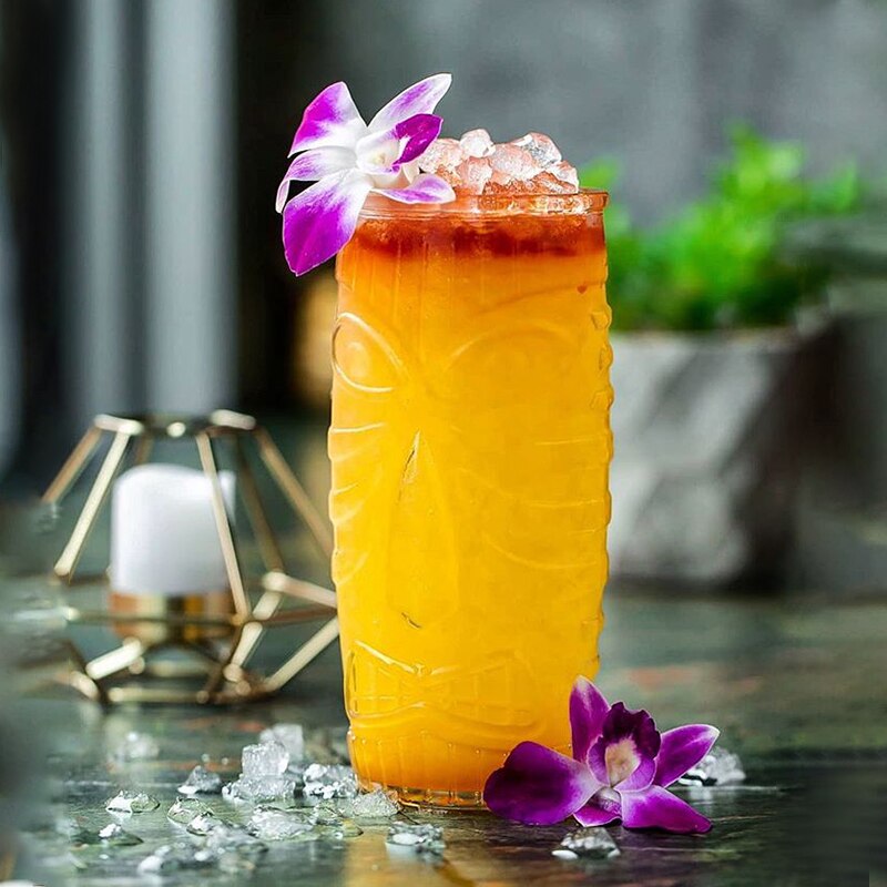 Creatieve Shaman Totem Gezicht Tiki Bar Glas Wijn Cocktail Glazen Whisky Beker Bier Beker Sap Cup Dikker Bar Koeler Clear tuimelaars