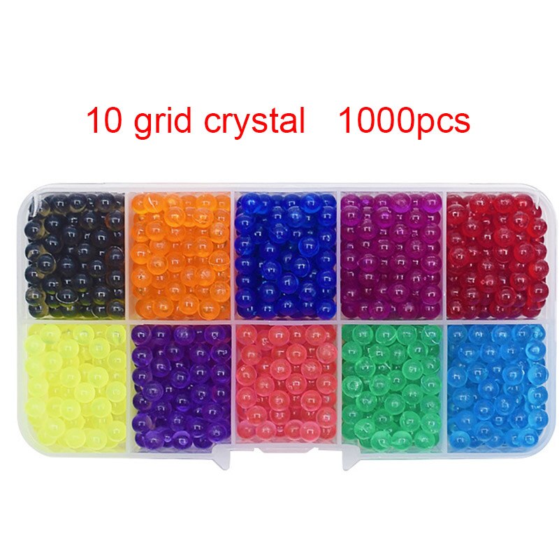 Puzzle Multicolor DIY Water Spray Magic beads Ring Refill Toys For Children Educational Kit Ball Game Beads Juguetes: 1000PCS (crystal)