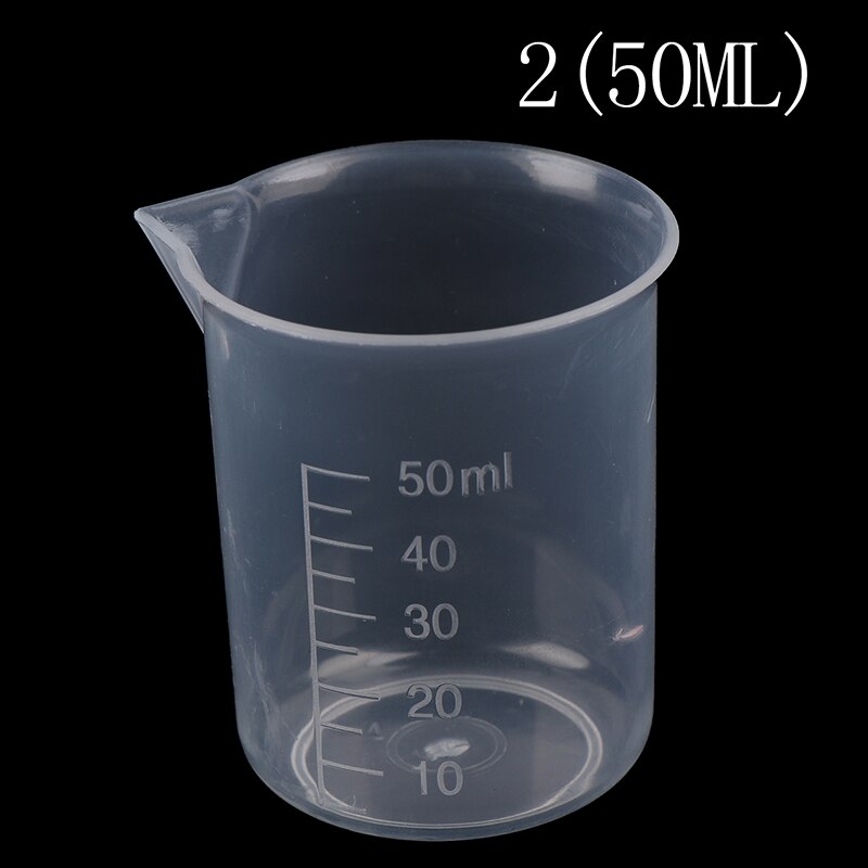 2Pcs Transparent Kitchen Laboratory Plastic Volumetric Beaker Measuring Cup 250ml/150ml/100ml/50ml/25ml: A2