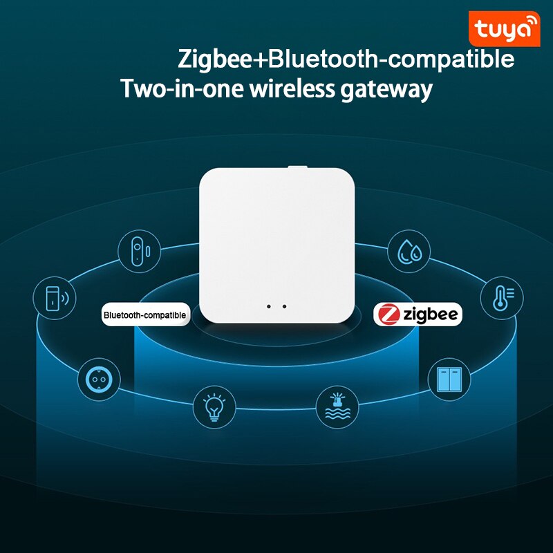 Tuya zigbee 3,0 gateway hub wireless smart home bridge smart living app zigbee + bluetooth protocol works with alexa google home