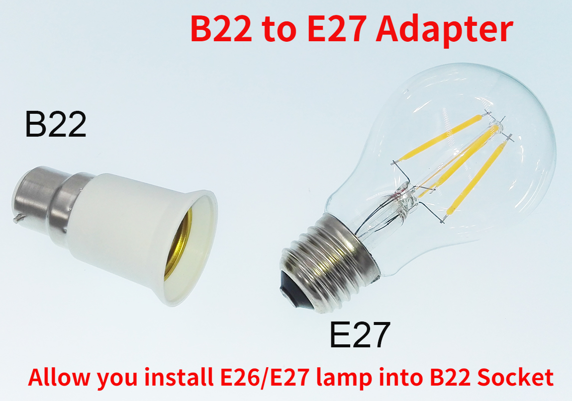 E27 Om B22, b22 Om E27 Licht Socket Adapter 250V2A Pbt Behuizing Ce Rohs Led Lamp Base Houder Socket Converter