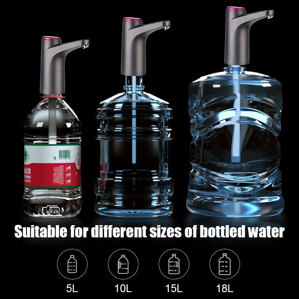 Electric Water Pump Button Dispenser Gallon Bottle Drinking Switch USB Charging Touch Control Automatic Water Dispenser