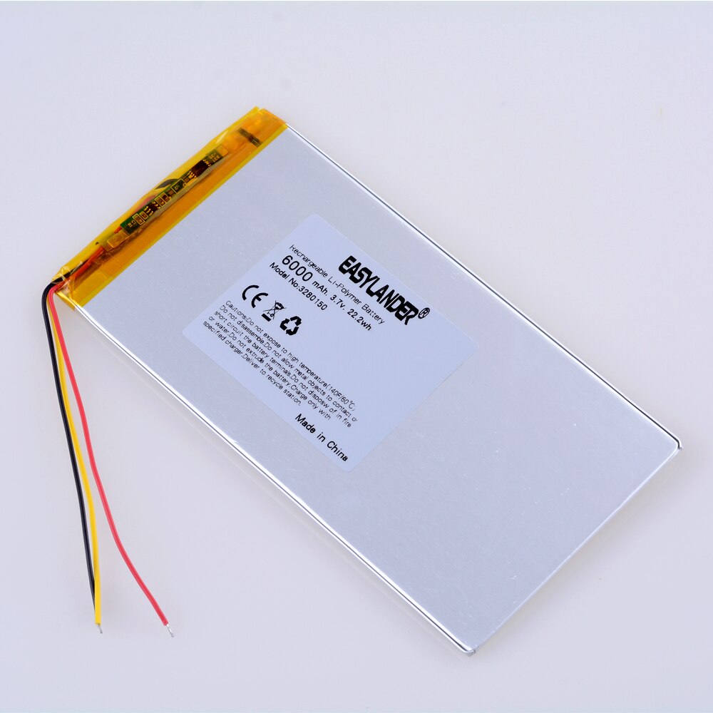 3Lines 3.7v 6000mah 3282150 3080150 3285150 3285150 Li-ion Battery For V88, V971 M9 Tablet Pc