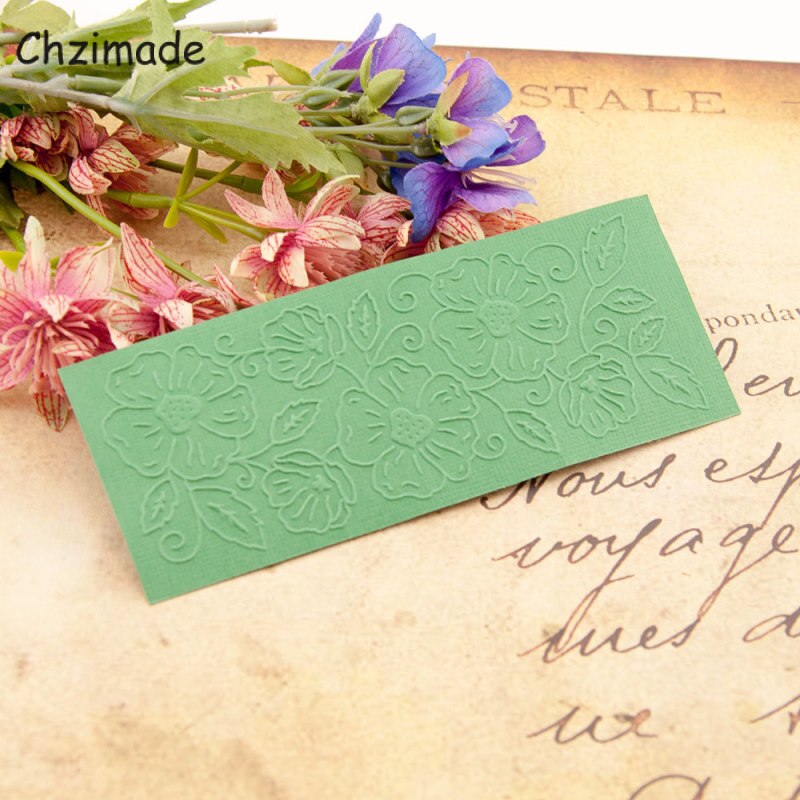 Chzimade Christmas Flower Embossing Folder For DIY Scrapbooking Paper Craft Card Making Home Decoration