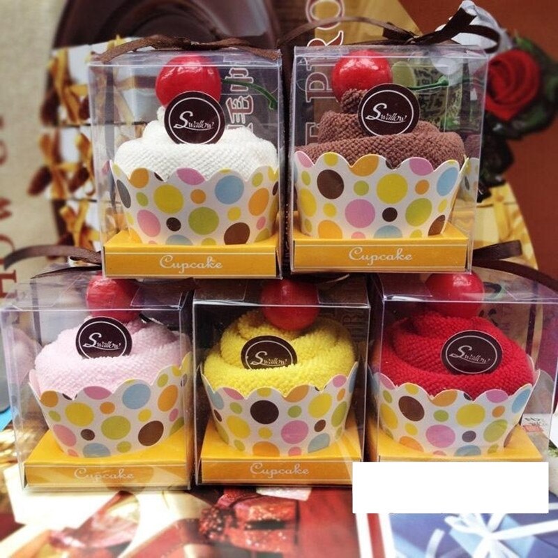 10 stuks zoete taarthanddoeken als bedankje voor bruidsmeisjes, bruiloft, verjaardag, handdoekideeën, willekeurige kleur