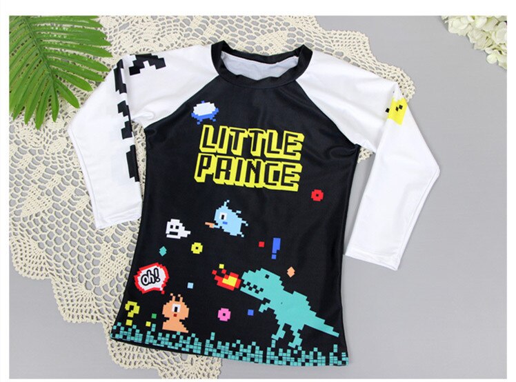 Kinderen Twee Stukken Badpak Kids Baby Meisjes Badmode Jongens Lange Mouw Surfen Wear Badpak Baby Sandy Rash Guard 2-10Y