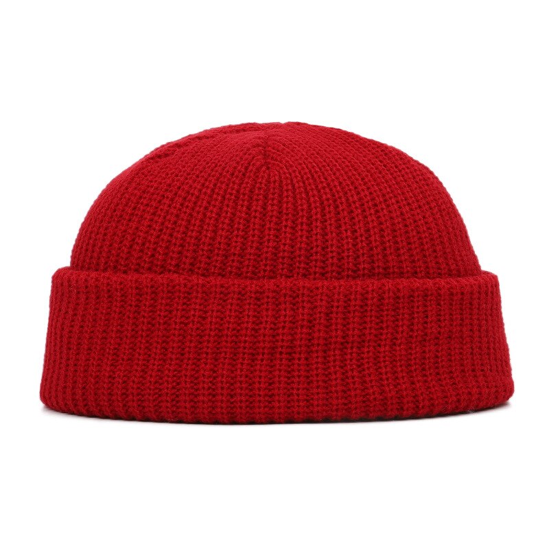 11 Stijlen Gebreide Hoeden Voor Vrouwen Gildkruid Mannen Beanie Hat Winter Retro Brimless Baggy Meloen Zachte Cap Mutsen Hoeden Voor mannen: Bourgondië