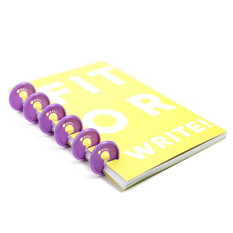 Hebilla de encuadernación de hojas sueltas para libreta, discos de hongo púrpura de 35MM, encuadernación de disco de anillas para Notebook, accesorios de oficina