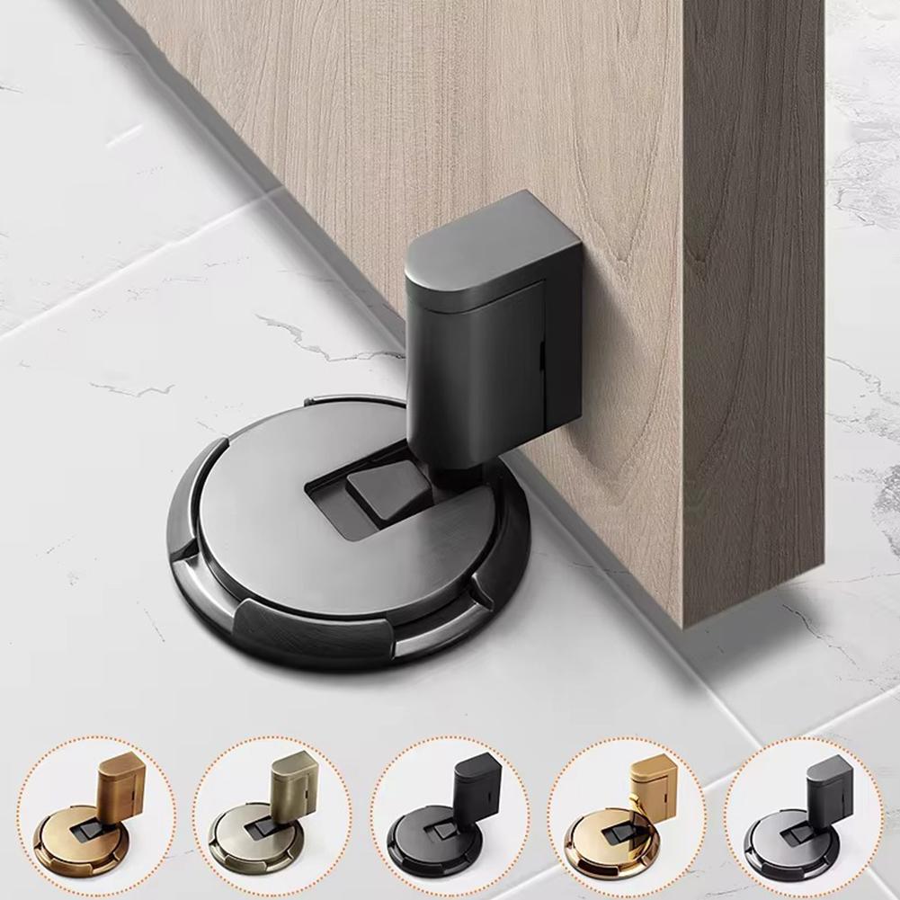 Magnetisk dørstopper i kraftig legering, mekanisk dørstopper, justerbar dørholder, klistremerke for møbeldører