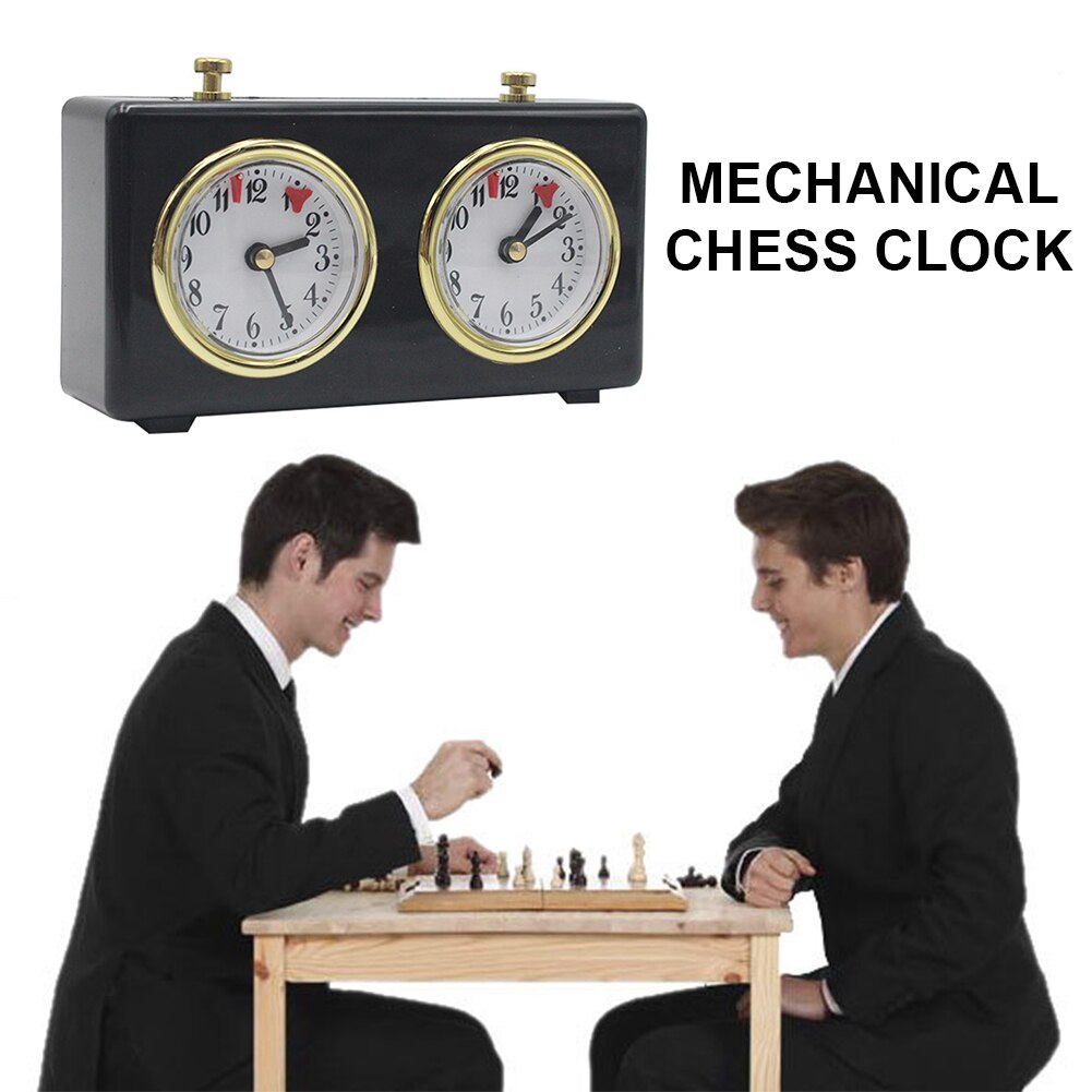 International Portable Chess Board Game Timer Mechanical Competition Count Up Down Analog Chess Clocks